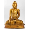 Bouddha assis en bronze doré, position de la prise de la terre à témoin | Biron |||||||