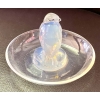 Cendrier Baguier « Moineau » verre opalescent de René LALIQUE | Biron Cendrier Baguier "Moineau" verre opalescent de René LALIQUE