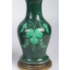 Paire de lampes vertes et fuchsia Napoléon III | Biron Paire de lampes vertes et fuchsia Napoléon III