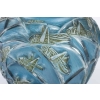 Vase « Sauterelles » verre blanc patiné bleu et vert à chaud de René LALIQUE | Biron Vase « Sauterelles » verre blanc patiné bleu et vert à chaud de René LALIQUE