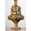 A Pair of French 19th Century Ormulu and Green Marble Candelabras. | Biron A Pair of French 19th Century Ormulu and Green Marble Candelabras.