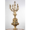A Pair of French 19th Century Ormulu and Green Marble Candelabras. | Biron A Pair of French 19th Century Ormulu and Green Marble Candelabras.