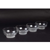 Suite de Huit 8 Bols a Main « Bambou » verre blanc de René LALIQUE | Biron Suite de Huit 8 Bols a Main "Bambou" verre blanc de René LALIQUE