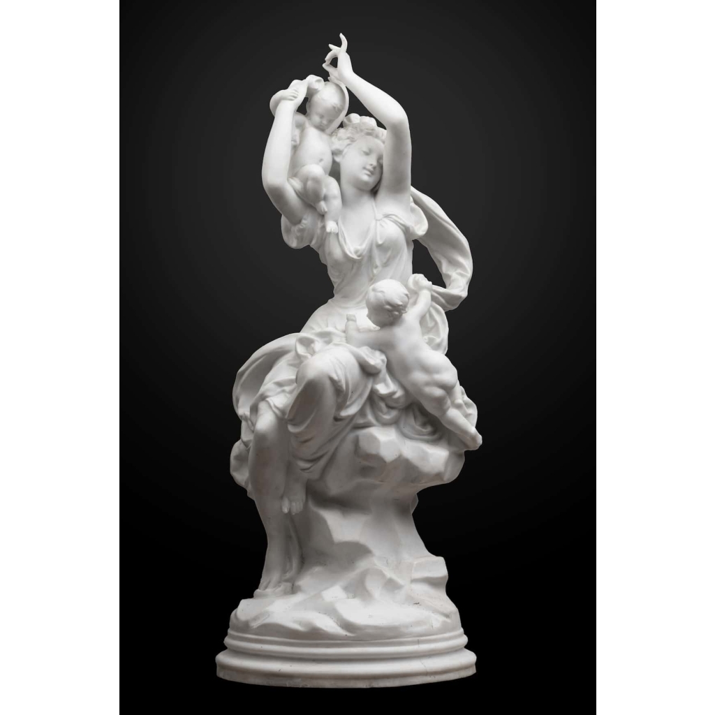 A Charming French Late 19th Century Biscuit Sculpture After Carriere-Belleuse Signed On The Base. | Biron ||||