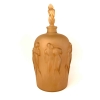 Vase « Douze Figurines avec Bouchon Figurine » verre blanc patiné sépia de René LALIQUE | Biron |||||||||||