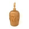 Vase « Douze Figurines avec Bouchon Figurine » verre blanc patiné sépia de René LALIQUE | Biron Vase "Douze Figurines avec Bouchon Figurine" verre blanc patiné sépia de René LALIQUE
