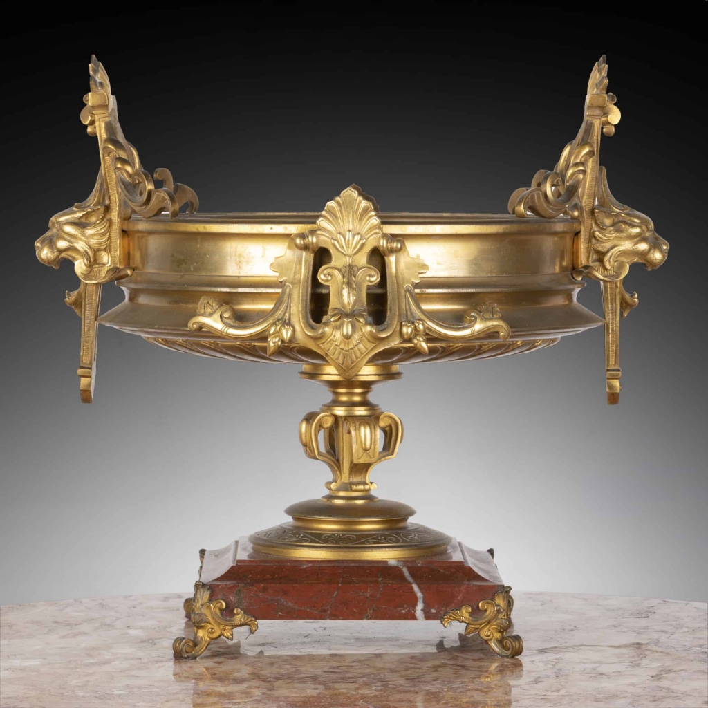 A French 19th Century Neo-Classical Ormulu and Marble Tazza. | Biron ||||||
