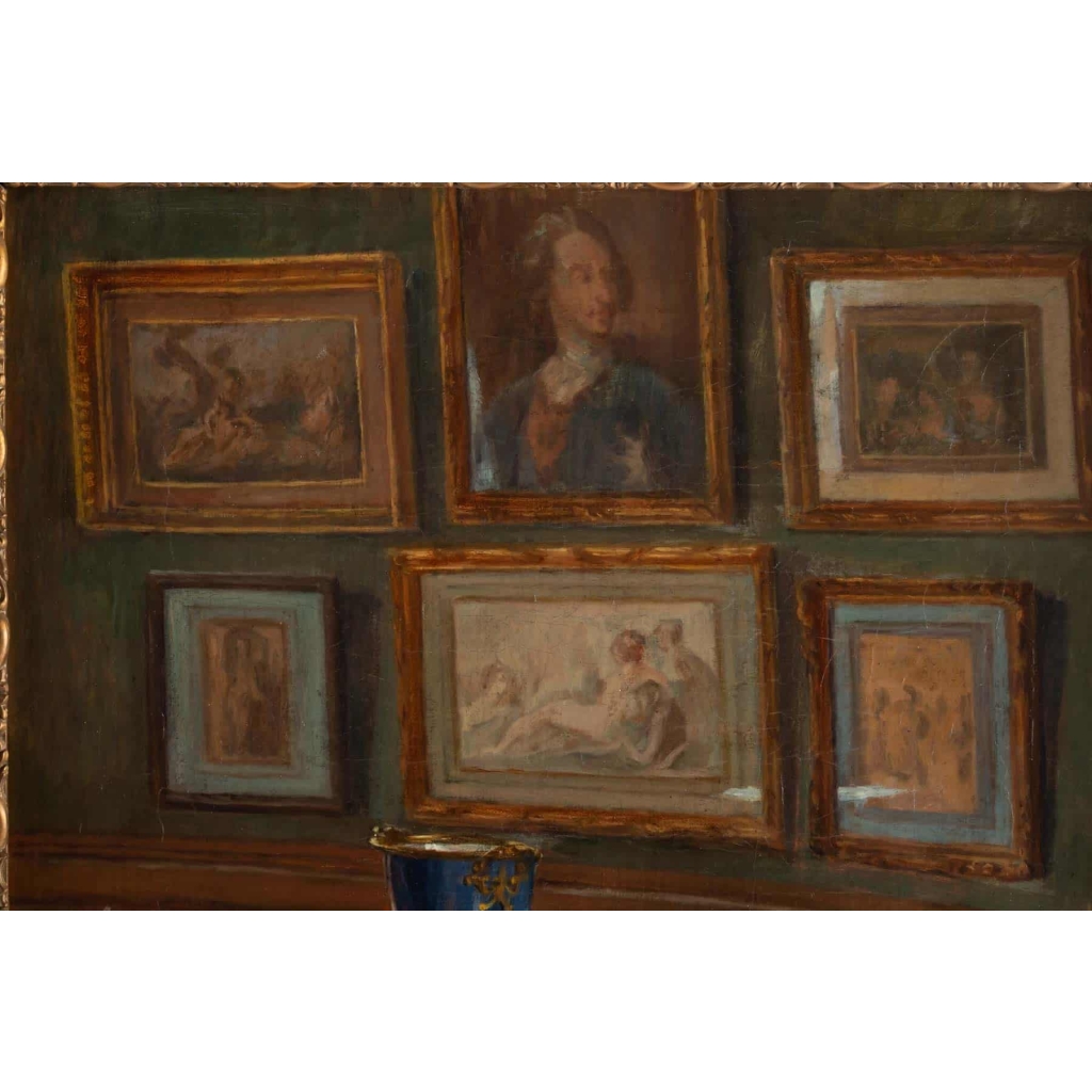 Tableau de J.C. Rosenberg Scène d’intérieur XIXème | Biron Tableau de J.C. Rosenberg Scène d'intérieur XIXème