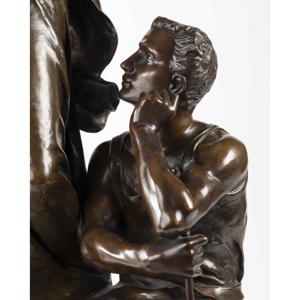 A French Late 19th Century Bronze Statue signed H.Levasseur (1853-1934). 4