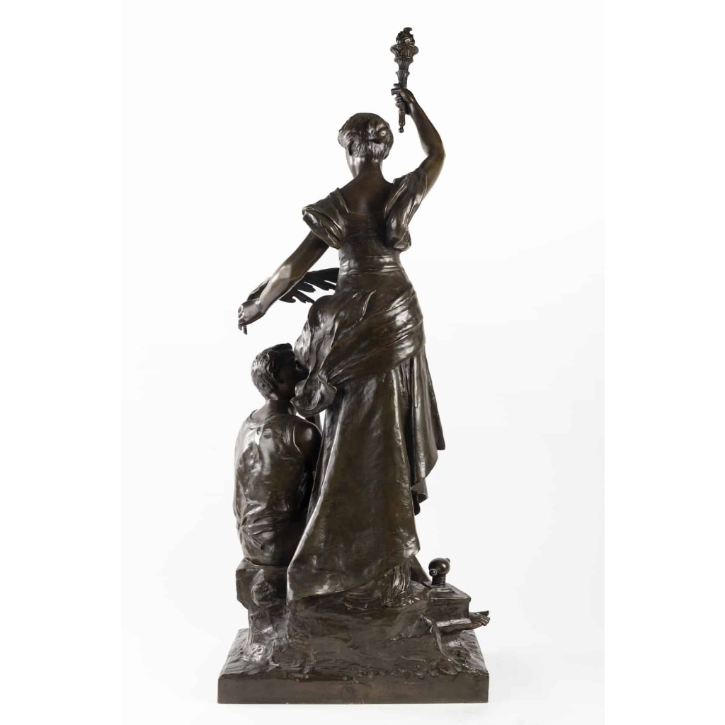 A French Late 19th Century Bronze Statue signed H.Levasseur (1853-1934). 6