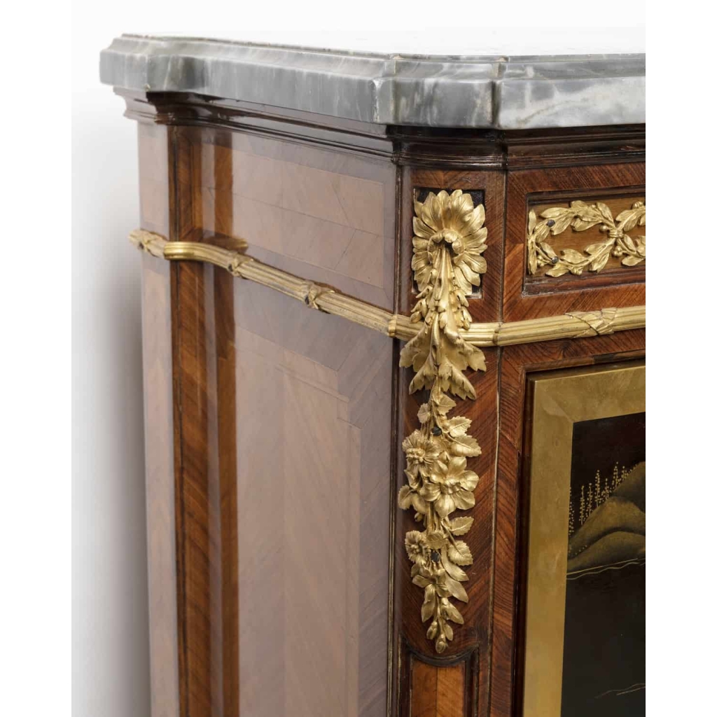 A French 19th Century Louis XVI St. Kingwood Meuble D’appui. | Biron A French 19th Century Louis XVI St. Kingwood Meuble D’appui.