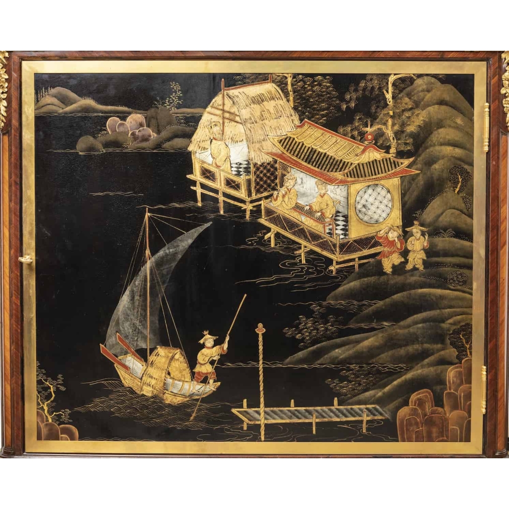 A French 19th Century Louis XVI St. Kingwood Meuble D’appui. | Biron A French 19th Century Louis XVI St. Kingwood Meuble D’appui.
