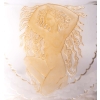 Vase « Flore » verre blanc patiné sépia de René LALIQUE | Biron Vase "Flore" verre blanc patiné sépia de René LALIQUE