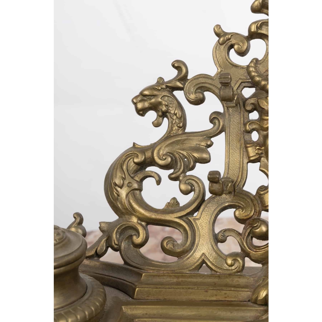 A French Late 19th Century Louis XV st. Ormulu Inkwell. | Biron A French Late 19th Century Louis XV st. Ormulu Inkwell.