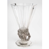 Vase « Faune » cristal blanc moulé-pressé, taillé et patiné gris de René LALIQUE | Biron Vase « Faune » cristal blanc moulé-pressé, taillé et patiné gris de René LALIQUE