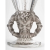 Vase « Faune » cristal blanc moulé-pressé, taillé et patiné gris de René LALIQUE | Biron Vase « Faune » cristal blanc moulé-pressé, taillé et patiné gris de René LALIQUE