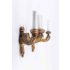 Paire d'appliques en bois doré Art Déco