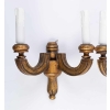 Paire d'appliques en bois doré Art Déco