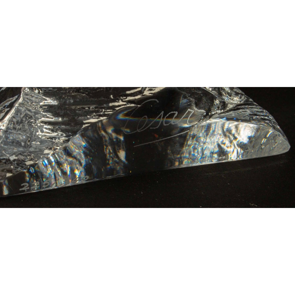 Sculpture "Le Pouce" de César - Edition Limitée de 300 exemplaire cristal incolore de DAUM
