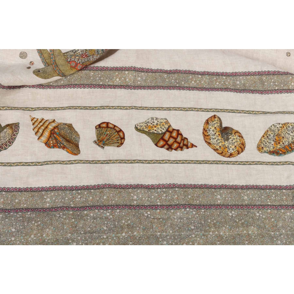 Tissu en lin « Tortues » | Biron Tissu en lin "Tortues"
