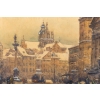 Aquarelle en triptyque représentant la ville de Varsovie sous la neige. Tadeuz Cieslewsky | Biron Aquarelle en triptyque représentant la ville de Varsovie sous la neige. Tadeuz Cieslewsky