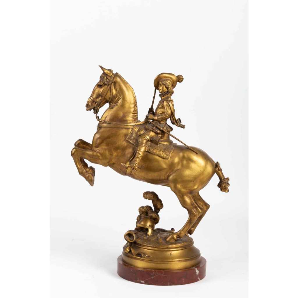 Sculpture en bronze doré de FREMIET Napoléon III 19e siècle | Biron |||||||||||