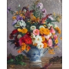Tableau de Marthe Moisset ( 1871 1945) Compositon florale dans un vase en Delft | Biron Tableau de Marthe Moisset ( 1871 1945) Compositon florale dans un vase en Delft