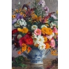 Tableau de Marthe Moisset ( 1871 1945) Compositon florale dans un vase en Delft | Biron Tableau de Marthe Moisset ( 1871 1945) Compositon florale dans un vase en Delft
