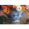 Tableau de Marthe Moisset ( 1871 1945) Compositon florale dans un vase en Delft | Biron Tableau de Marthe Moisset ( 1871 1945) Compositon florale dans un vase en Delft