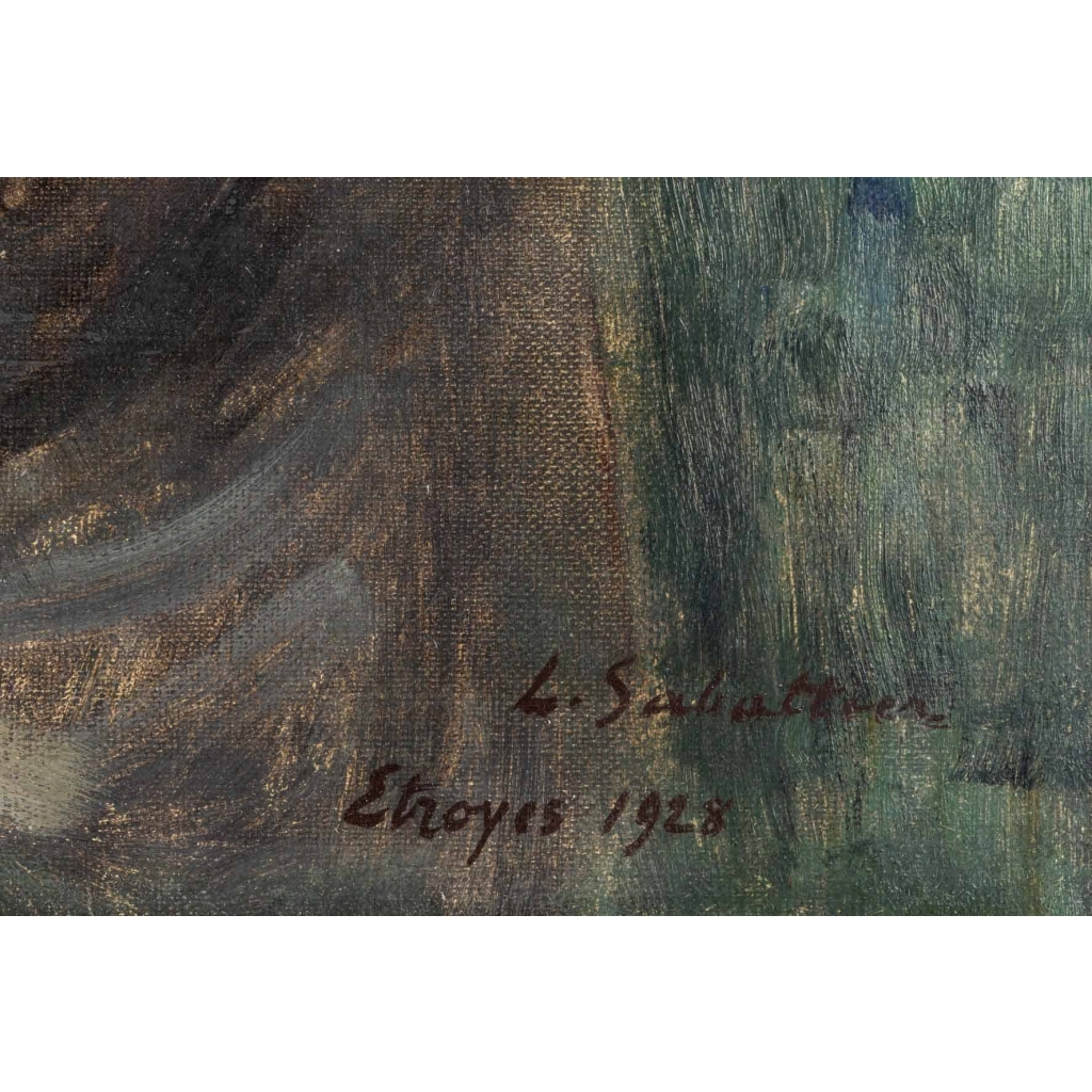 Huile sur toile, Portrait d’un peintre, Louis-Rémy Sabattier 5