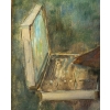 Huile sur toile, Portrait d’un peintre, Louis-Rémy Sabattier 12