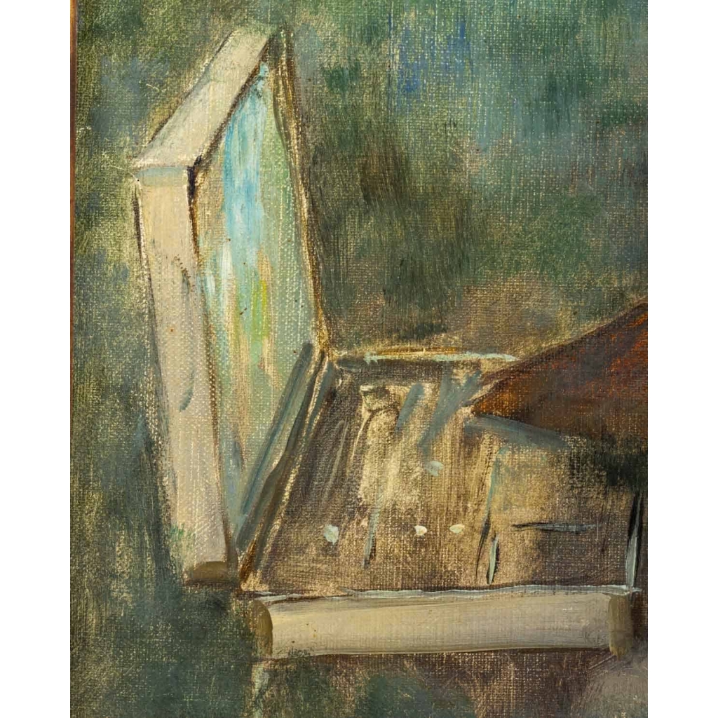 Huile sur toile, Portrait d’un peintre, Louis-Rémy Sabattier 6