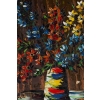 Tableau de S. Abrys vers 1950 "Bouquet de Campanules"