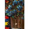 Tableau de S. Abrys vers 1950 "Bouquet de Campanules"