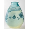 Vase « Ours Polaires » verre multicouche dégagé à l’acide d’Emile GALLE | Biron ||||||