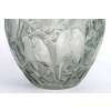 Vase « Perruches » verre blanc patiné gris-vert de René LALIQUE | Biron Vase "Perruches" verre blanc patiné gris-vert de René LALIQUE
