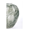 Vase « Perruches » verre blanc patiné gris-vert de René LALIQUE | Biron Vase "Perruches" verre blanc patiné gris-vert de René LALIQUE