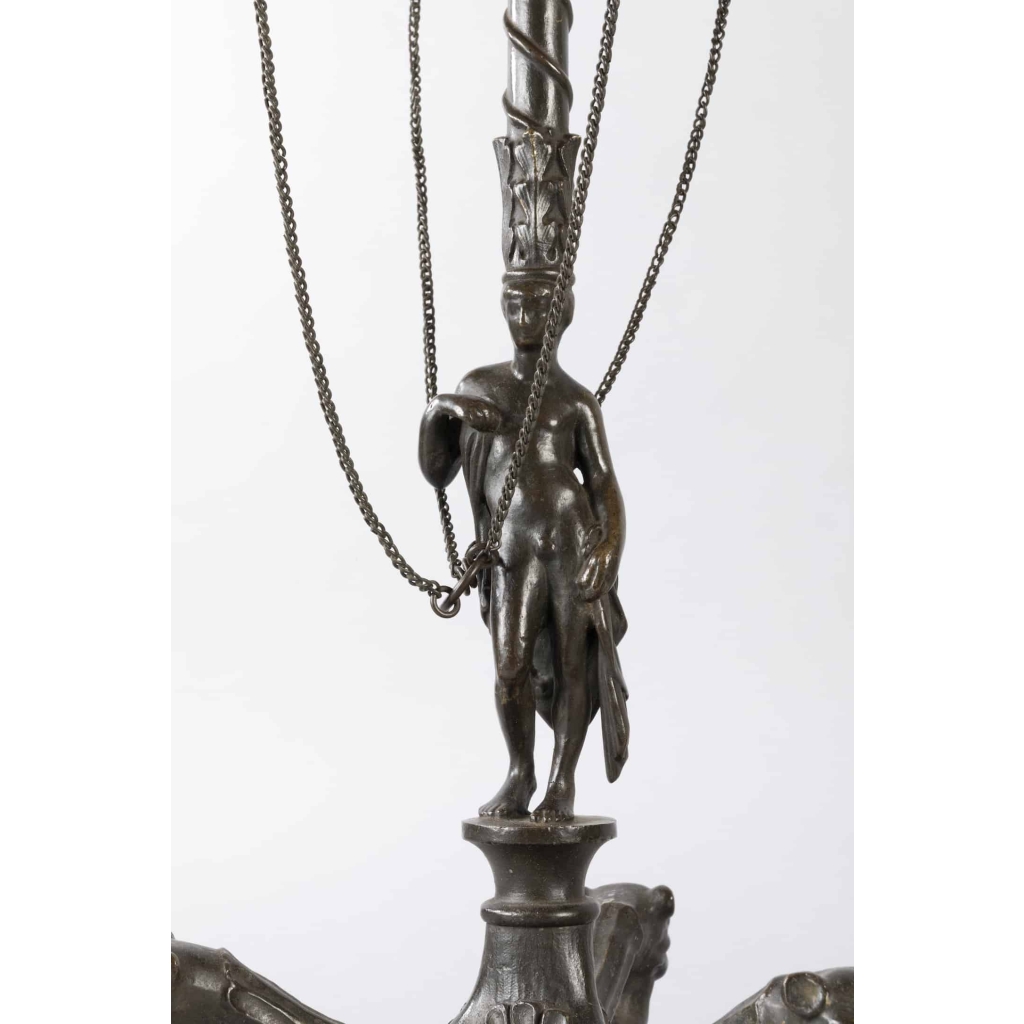 A Pair of 19th Century Patinated Bronze Renaissance St. Candelabras. | Biron A Pair of 19th Century Patinated Bronze Renaissance St. Candelabras.