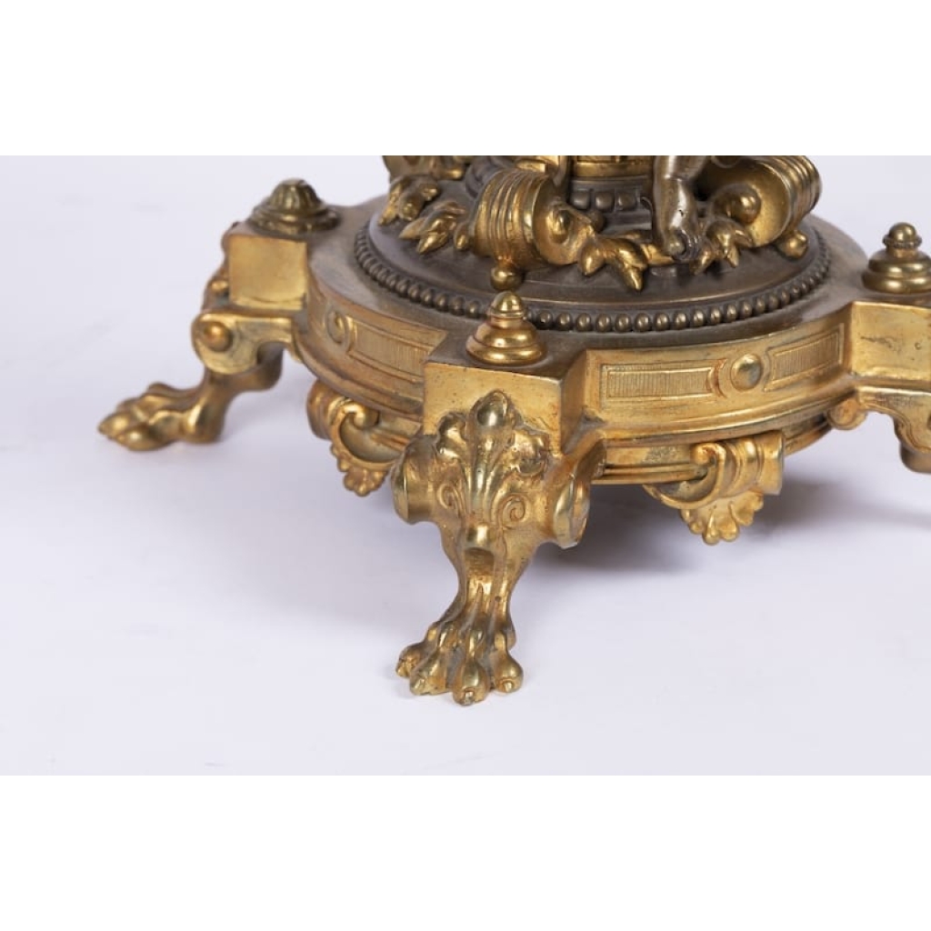 A French 19th Century Napoléon III Ormulu and Patinated Bronze Centerpiece. | Biron A French 19th Century Napoléon III Ormulu and Patinated Bronze Centerpiece.
