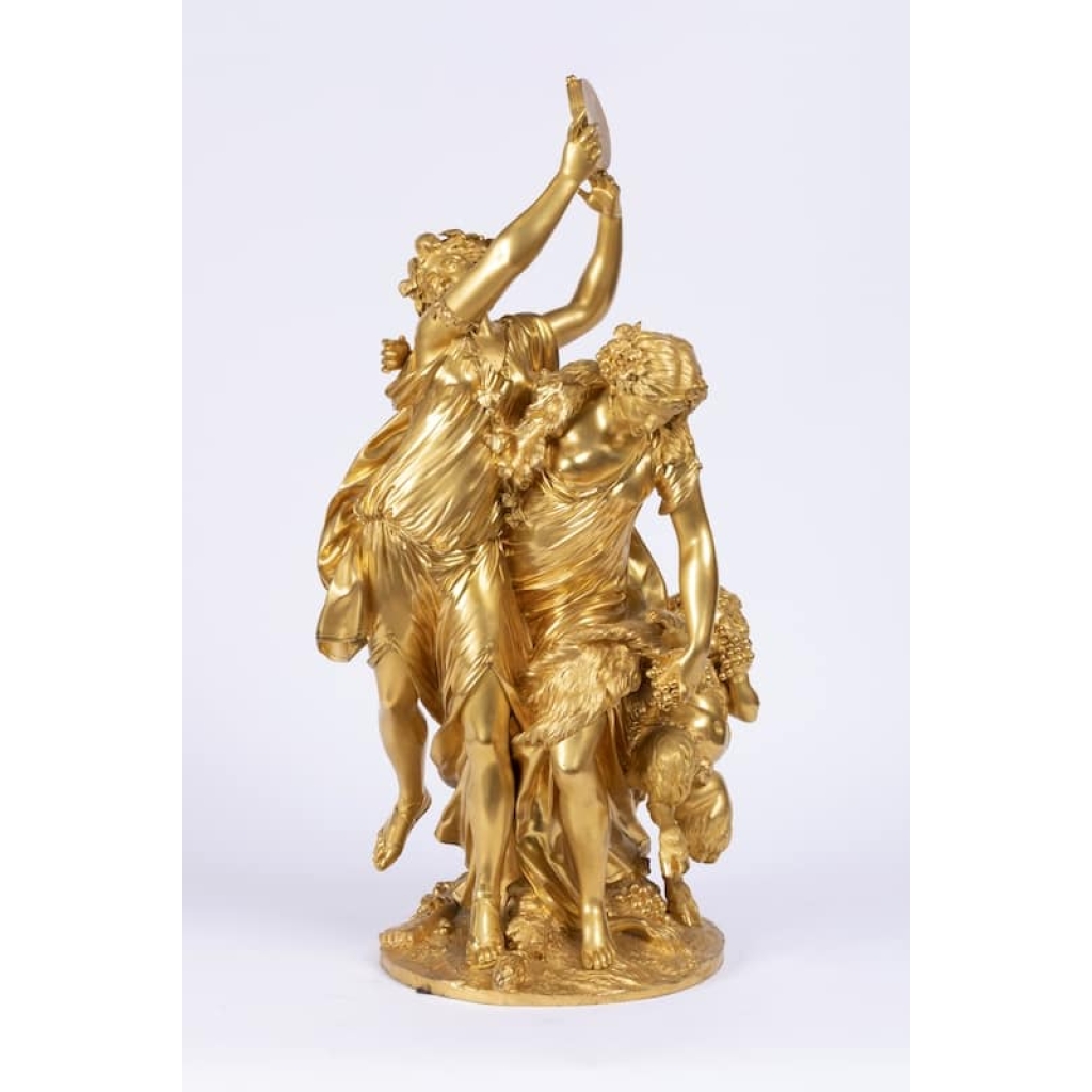 A sensational 19th century bronze statue « Bacchanale » by Clodion (1738-1814). | Biron ||||||||