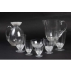 Service « Nippon » verre blanc de René LALIQUE – 60 verres – 1 carafe – 1 broc 12