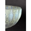 Coupe « Perruches » verre opalescent patiné vert de René LALIQUE | Biron Coupe "Perruches" verre opalescent patiné vert de René LALIQUE
