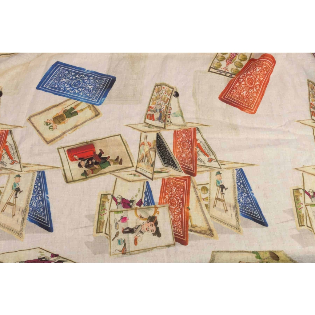 Tissu en lin « Jeux de cartes » | Biron Tissu en lin "Jeux de cartes"