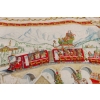 Tissu en lin « Train de Noël » | Biron Tissu en lin "Train de Noël"