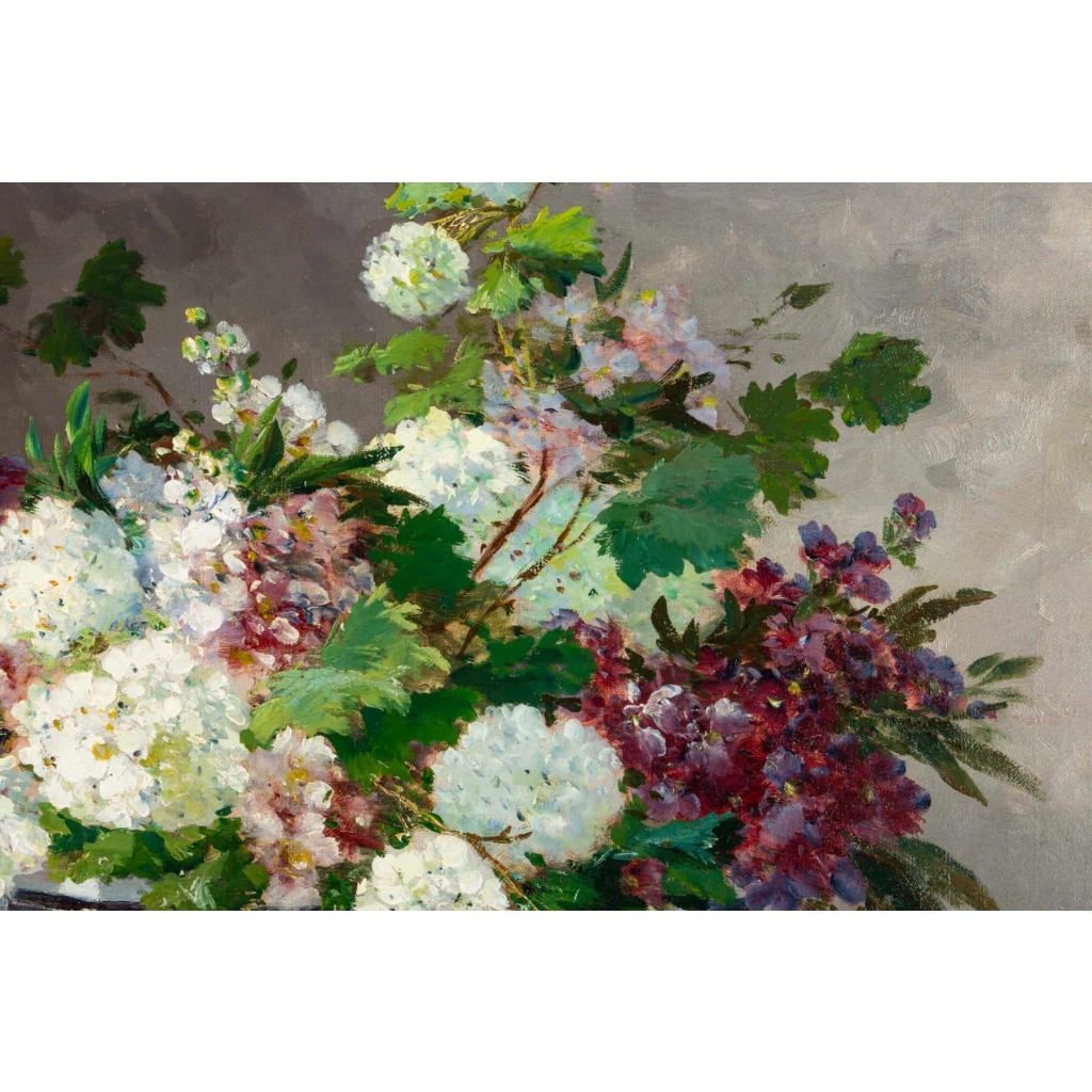 Charles Gilbert-Martin 1839-1905. Fleurs dans une jardinière.