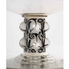 Coupe « Senlis » verre blanc émaillé noir d’origine de René LALIQUE | Biron Coupe « Senlis » verre blanc émaillé noir d'origine de René LALIQUE