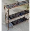 1970′ Étagère à 3 niveaux Maison Baguès Laiton Et Opaline 92 x 22 X H 87cm