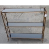 1970′ Étagère à 3 niveaux Maison Baguès Laiton Et Opaline 92 x 22 X H 87cm