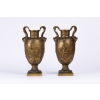A Pair of French 19th Century Renaissance St. Patinated Bronze Urns By Ferdinand Barbedienne (1810-1892). | Biron ||||||||||