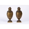 A Pair of French 19th Century Renaissance St. Patinated Bronze Urns By Ferdinand Barbedienne (1810-1892). | Biron A Pair of French 19th Century Renaissance St. Patinated Bronze Urns By Ferdinand Barbedienne (1810-1892).